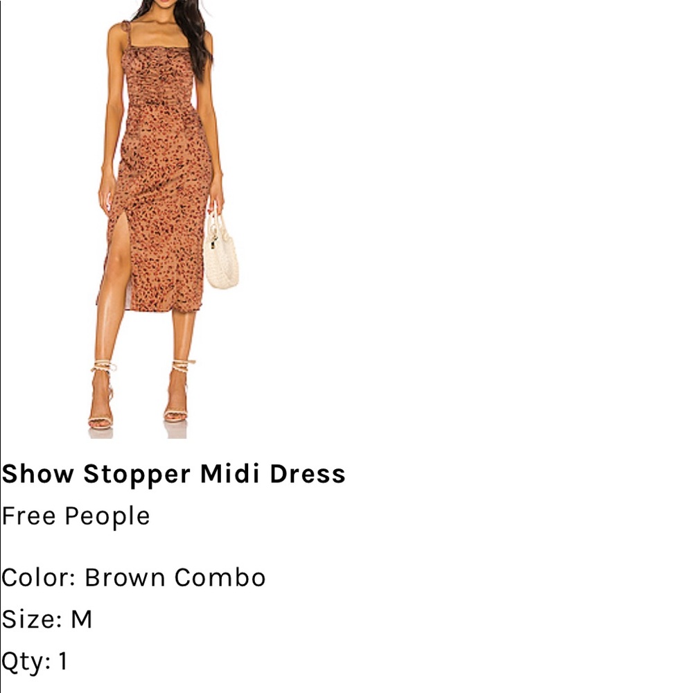Free people show stopper midi dress. Worn once!!